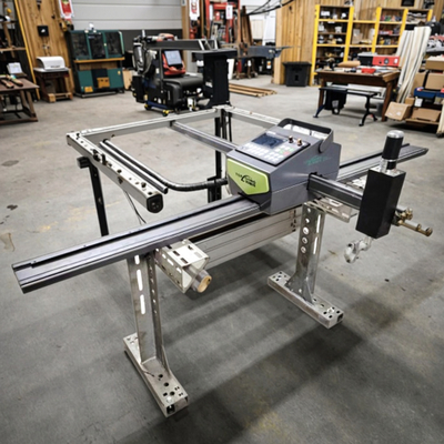 Portable LGK 80A CNC Plasma Cutter 1000 X 1500 mm with Oxy Flame Torch 1 X 1.5 Meter Effective Nesting Dxf Dwg Files Compatible