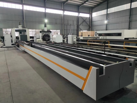 Fiber Laser Metal Square Rectangular Tube Pipes Profile Holes Cutting Machine H Beam Channel Angle Steel Fast Precise Cutter