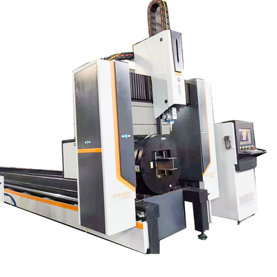 Fiber Laser Metal Square Rectangular Tube Pipes Profile Holes Cutting Machine H Beam Channel Angle Steel Fast Precise Cutter