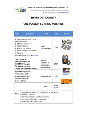 Portable MAX 55L CNC Plasma Cutter Full Package with Source Consumables Quality 10 mm Metal Sheet DXF Cutter for Metal Board