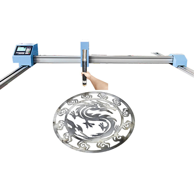 Quality Gantry Plasma CNC Machine Built-in Shapes Library for Metal Art Craft Features Water Chiller Gas Gauge Torch New Motor