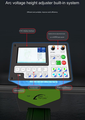 Powerful Industrial Portable Plasma CNC Cutting Machine Custom Shapes Dxf Dwg 60A 80A 100A 120A HD Power Nozzles Electrodes