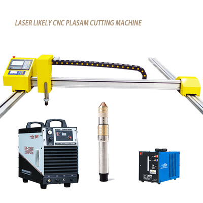 Laser Likely CNC Plasma Cutting Machine Light Aluminum  Plasma Dual Tracks Rail Use LGK 200 Water Chiller Plasma Generator