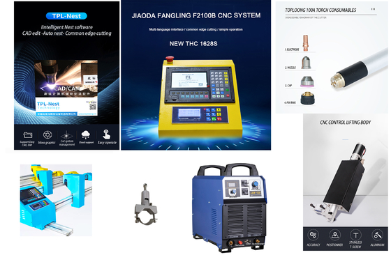 Portable Cnc P80 Nc Control Sheet Metal Mobile Plasma&Flame Cutter Cutting Machine 110v 220v Plasma 380v